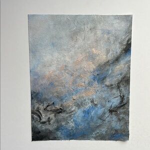 Abstract Blue and Gray Art Piece